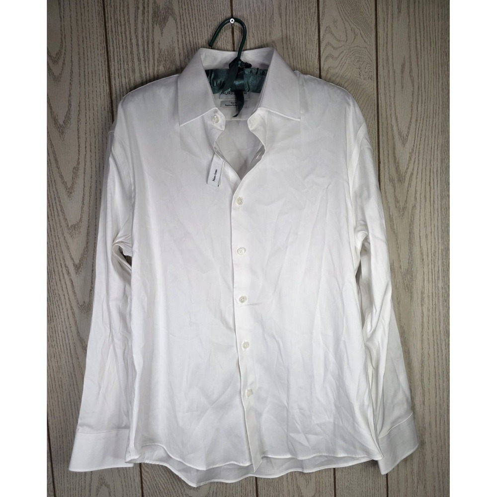 Nordstrom Men's Trim Fit Dress Shirt Sz 16 (32-33) White Long Sleeve NWOT